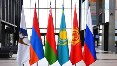 флаг Казахстана и стран ЕАЭС