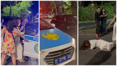 Конфликт между полицейскими и иностранками попал на видео в Алматы