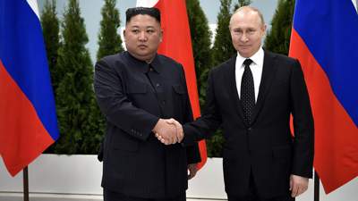 Ким Чен Ын и Владимир Путин в 2019 году