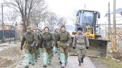 Жамбыл облысы, су тасқыны, ҚР Қарулы күштері