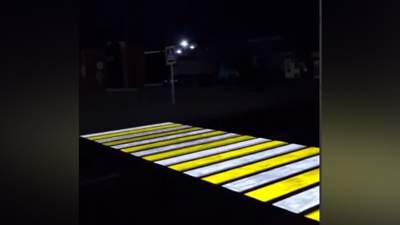 Двойная зебра: Светящиеся пешеходки установил QazAvtoJol на республиканских трассах 