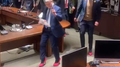В Канаде чиновники пришли на заседание в розовых туфлях на каблуках