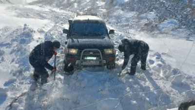 спасатели, авто, снежный занос