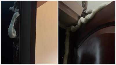 Неизвестные залили монтажной пеной дверь квартиры журналиста в Алматы
