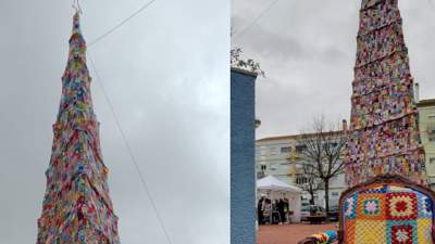 Елку высотой 17 метров связали в Португалии