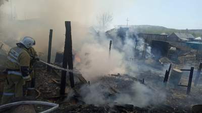 Дачный массив горел в Усть-Каменогорске