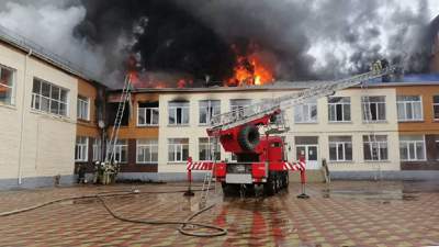 Павлодар, школа, пожар, ликвидация