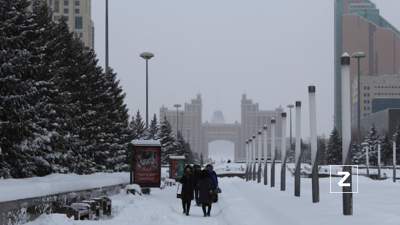 нур-султан, снег, погода, казгидромет