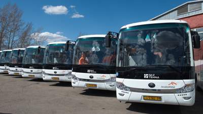 Водители УД АО "АрселорМиттал Темиртау" получили ключи от новых автобусов